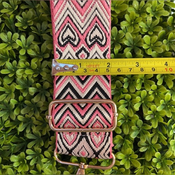 Pink and Black Patterned Purse Strap - Picture 1 of 3